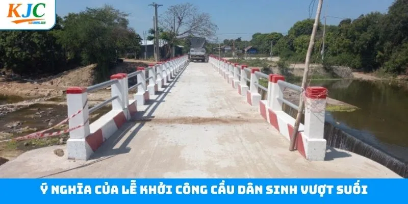 Lễ khởi công cầu dân sinh vượt suối giúp an toàn trong mưa bão Lễ khởi công cầu dân sinh vượt suối giúp an toàn trong mưa bão